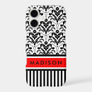 Search for black and white red iphone cases Damask