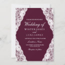 Search for burgundy lace wedding invitations Elegant