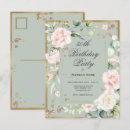 Search for sage green birthday invitations Gold glitter