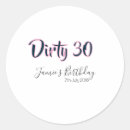 Search for 30 birthday stickers Calligraphy typography elegant