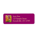 Search for purple and orange return address labels Flower