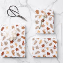 Search for fall leaves gift wrap Brown
