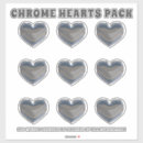 Search for chrome stickers Hearts