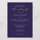 Search for navy and rose gold wedding invitations Chic