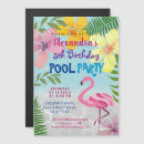 Search for kids pool party invitations Flamingo