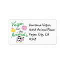 Search for vegetarian return address labels Vegan