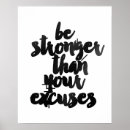 Search for no excuses posters Inspirational