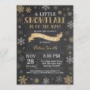 Search for gold snowflakes invitations Baby its cold outside
