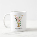 Search for letter y mugs Watercolor floral