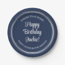 Search for navy blue silver birthday Adult birthday party