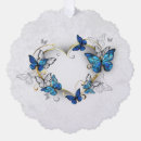 Search for blue heart christmas tree decorations Butterflies