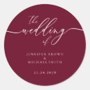 Search for burgundy wedding stickers Modern