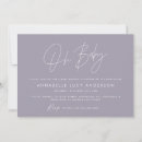 Search for lilac baby shower invitations Script