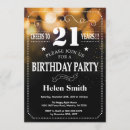 Search for gold 21st birthday invitations Black and gold