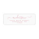 Search for blush pink return address labels Calligraphy