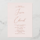 Search for rose gold foil wedding invitations Blush