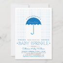 Search for blue umbrella invitations It's a boy