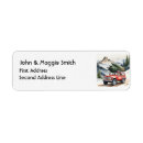 Search for winter scene return address labels Watercolor