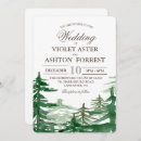 Search for fir tree invitation wedding invitations Watercolor