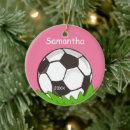 Search for pink soccer christmas tree decorations Kids