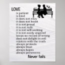 Search for love never fails posters Love is patient