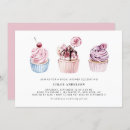Search for cupcake bridal shower invitations Watercolor
