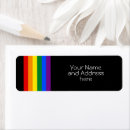Search for rainbow stripes return address labels Lesbian