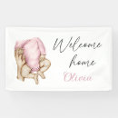 Search for new baby girl banners Welcome home