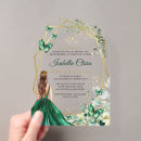 Search for emerald butterfly invitations Sweet 15
