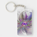 Search for flowers designs rectangular key rings For her