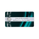 Search for teal wedding return address labels Silver