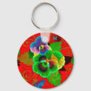 Search for red flowers design key rings Green