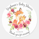 Search for fox baby shower stickers Pink