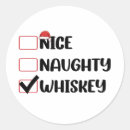 Search for funny whiskey stickers Santa