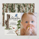 Search for adventure 1st birthday invitations Watercolor