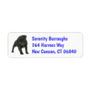 Search for pugs return address labels Pug lover