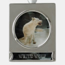 Search for white wolf christmas tree decorations Nature