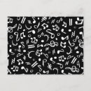 Search for musical graphic postcards Black