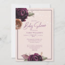 Search for purple floral baby shower invitations Elegant