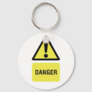 Search for danger sign key rings Warning
