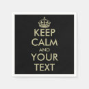 Search for black and gold napkins Typography