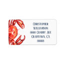Search for red crab return address labels Nautical