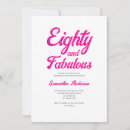 Search for 80 and fabulous invitations Modern
