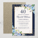 Search for winter 40th birthday invitations Gold