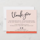 Search for pink and orange thank you cards Pretty