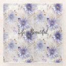 Search for purple flower coasters Feminine