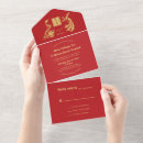 Search for red gold chinese wedding invitations Dragon and phoenix