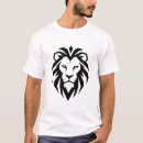 Search for black white lion tshirts Minimalist