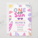 Search for one in the sun birthday invitations Baby girl