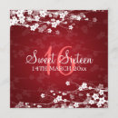 Search for japanese sakura birthday invitations Red